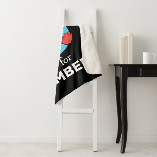 Couverture Sherpa Elmo Alphabet | U Parapluie (En situation)