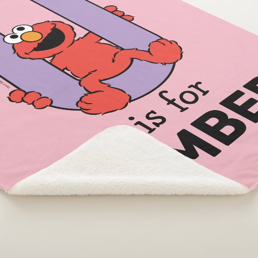 Couverture Sherpa Elmo Alphabet | U violet (3/4)