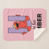 Couverture Sherpa Elmo Alphabet | U violet (Devant (Horizontal))