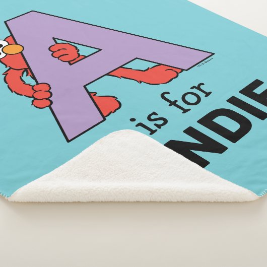 Couverture Sherpa Elmo Alphabet | Un violet (3/4)
