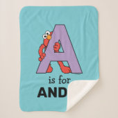 Couverture Sherpa Elmo Alphabet | Un violet (Devant)