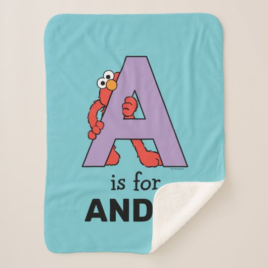Couverture Sherpa Elmo Alphabet | Un violet (Devant)