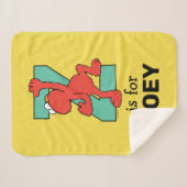 Couverture Sherpa Elmo Alphabet | Z TURQUOISE (Devant (Horizontal))