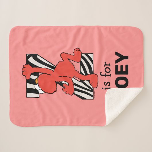 Couverture Sherpa Elmo Alphabet | Z Zebra (Devant (Horizontal))