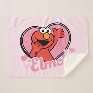 Couverture Sherpa Elmo dans le coeur Valentine