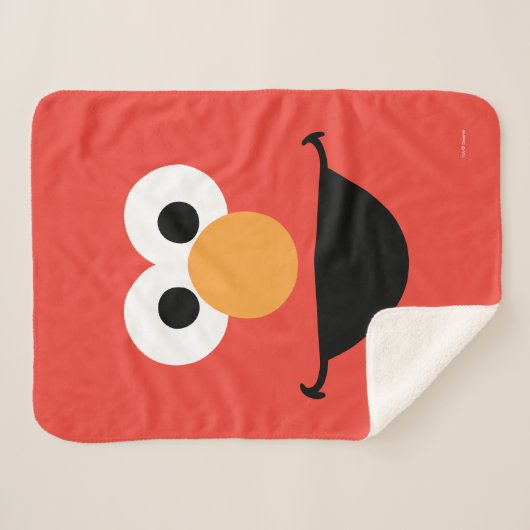 Couverture Sherpa Elmo Face Art (Devant (Horizontal))