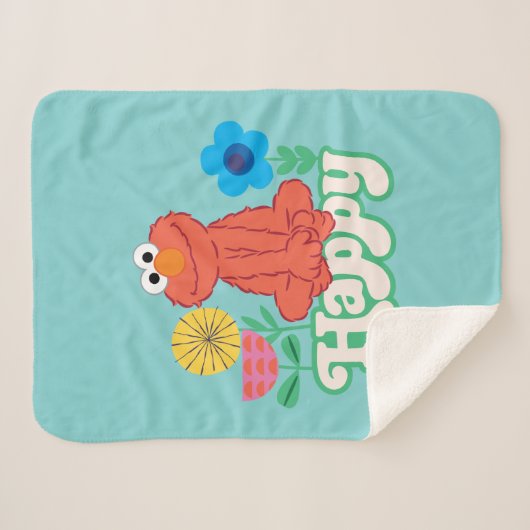 Couverture Sherpa Elmo Happy ! (Devant (Horizontal))