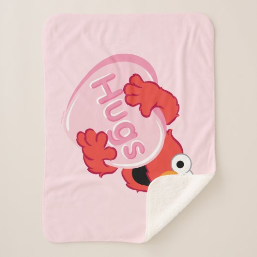 Couverture Sherpa Elmo "Hugs" Valentine Heart Candy (Devant)