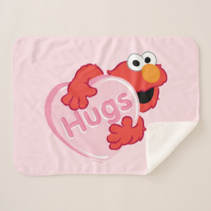 Couverture Sherpa Elmo "Hugs" Valentine Heart Candy