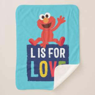 Couverture Sherpa Elmo L est pour l'amour