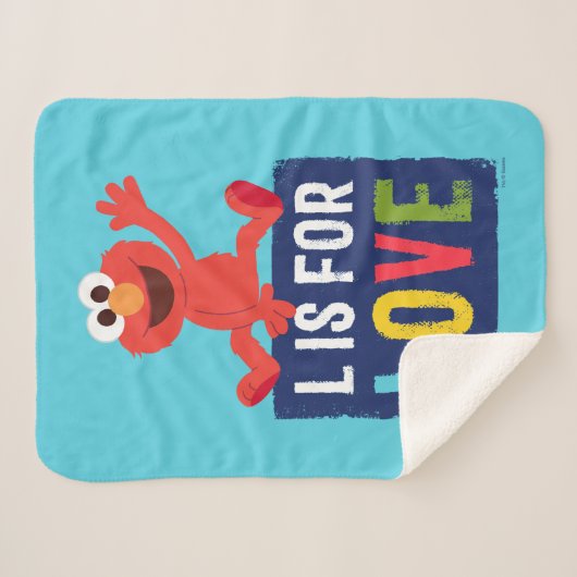 Couverture Sherpa Elmo | L est pour l'amour (Devant (Horizontal))