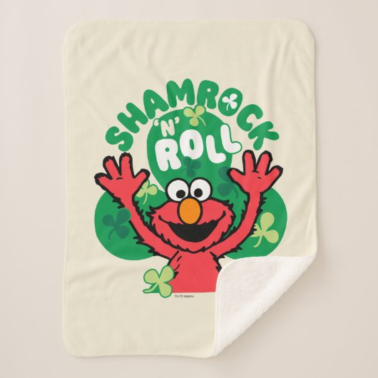 Couverture Sherpa Elmo | Rouleau "N" shamrock (Devant)