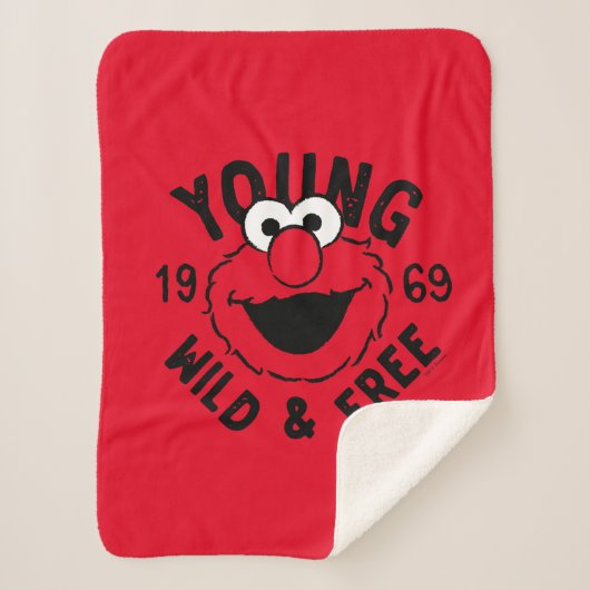 Couverture Sherpa Elmo Skate Logo - Young, Wild & Free 1969 (Devant)