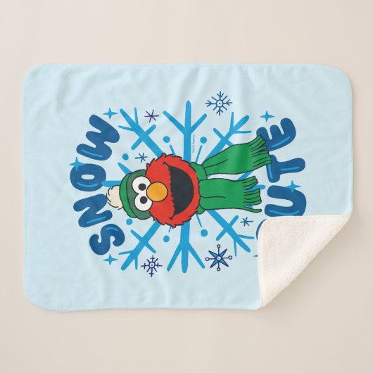 Couverture Sherpa Elmo Snow Cute (Devant (Horizontal))