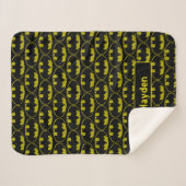Couverture Sherpa Emblème de chauve-souris Lite (Devant (Horizontal))