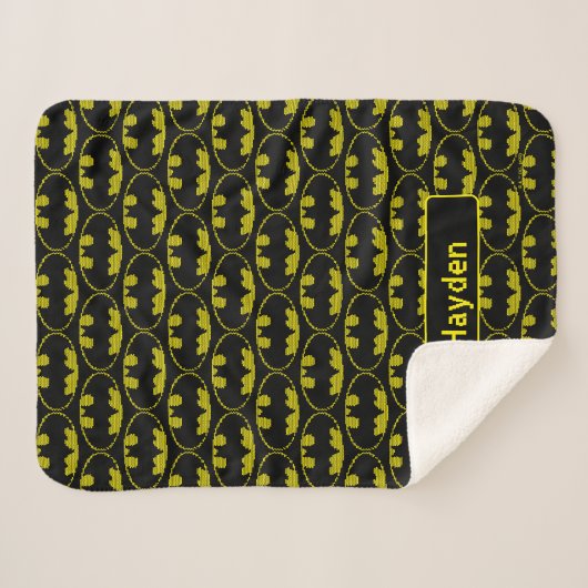Couverture Sherpa Emblème de chauve-souris Lite (Devant (Horizontal))