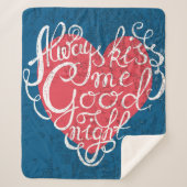 Couverture Sherpa Embrassez-toujours moi bonne nuit (Devant)