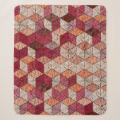 Couverture Sherpa Embroidered patchwork seamless pattern. Bohemian. (Devant)