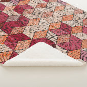 Couverture Sherpa Embroidered patchwork seamless pattern. Bohemian. (3/4)