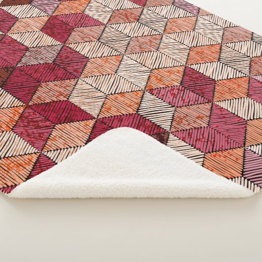 Couverture Sherpa Embroidered patchwork seamless pattern. Bohemian. (3/4)
