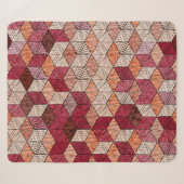 Couverture Sherpa Embroidered patchwork seamless pattern. Bohemian. (Devant (Horizontal))