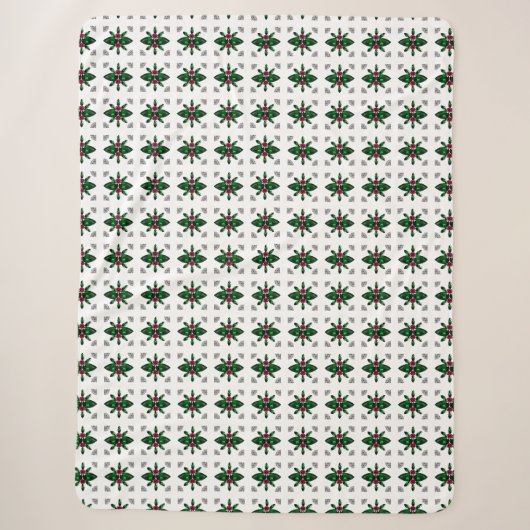Couverture Sherpa Emerald Ruby Diamond Gemstone Art Rouge Vert (Devant)
