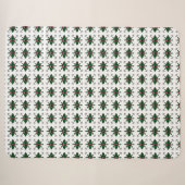 Couverture Sherpa Emerald Ruby Diamond Gemstone Art Rouge Vert (Devant (Horizontal))