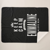 Couverture Sherpa Emmaline Nom personnalisé Anniversaire Cadeau (Devant (Horizontal))