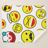 Couverture Sherpa émoticônes clowns (Devant (Horizontal))
