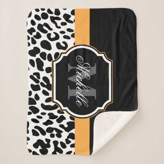 Couverture Sherpa Empreinte de léopard (Devant)