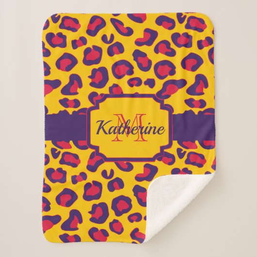 Couverture Sherpa Empreinte de léopard (Devant)