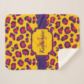 Couverture Sherpa Empreinte de léopard (Devant (Horizontal))