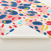 Couverture Sherpa Empreinte de léopard : aquarelle peinte à la main. (3/4)