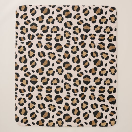 Couverture Sherpa Empreinte de léopard Jungle Safari (Devant)