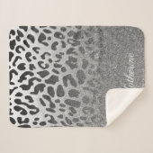 Couverture Sherpa Empreinte de léopard parties scintillant (Devant (Horizontal))