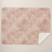 Couverture Sherpa Empreinte de léopard Peach Rose Gold Blush Pink Gl (Devant (Horizontal))
