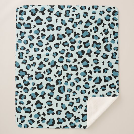 Couverture Sherpa Empreinte de léopard, Spots de léopard, Leopard bl (Devant)