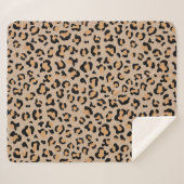 Couverture Sherpa Empreinte de léopard, Spots de léopard, Leopard Br (Devant (Horizontal))