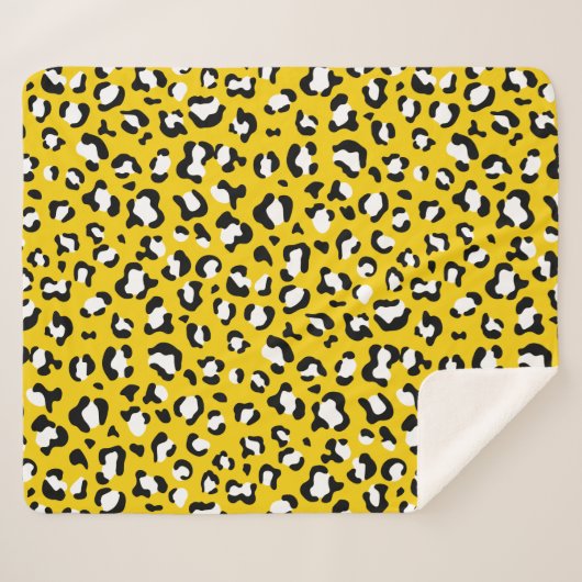 Couverture Sherpa Empreinte de léopard, Spots de léopard, Leopard Ja (Devant (Horizontal))