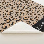 Couverture Sherpa Empreinte de léopard, Spots, Leopard Brown, Votre (3/4)