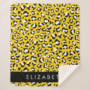 Couverture Sherpa Empreinte de léopard, Spots, Leopard Jaune, Votre