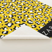 Couverture Sherpa Empreinte de léopard, Spots, Leopard Jaune, Votre (3/4)