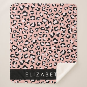 Couverture Sherpa Empreinte de léopard, Spots, Leopard Rose, Votre N