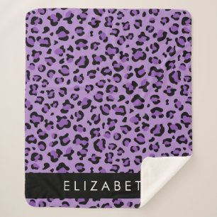 Couverture Sherpa Empreinte de léopard, Spots, Leopard Violet, Votre