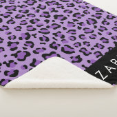 Couverture Sherpa Empreinte de léopard, Spots, Leopard Violet, Votre (3/4)