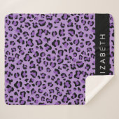 Couverture Sherpa Empreinte de léopard, Spots, Leopard Violet, Votre (Devant (Horizontal))