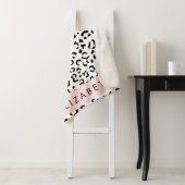 Couverture Sherpa Empreinte de léopard, Spots, Noir Et Blanc, Votre (En situation)