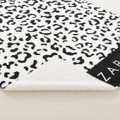 Couverture Sherpa Empreinte de léopard, Spots, Noir Et Blanc, Votre (3/4)