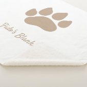 Couverture Sherpa Empreinte de patte avec nom de chien personnalisab (3/4)