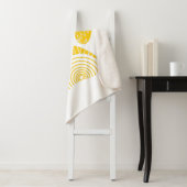 Couverture Sherpa Empreinte de patte de tourterelle jaune (En situation)